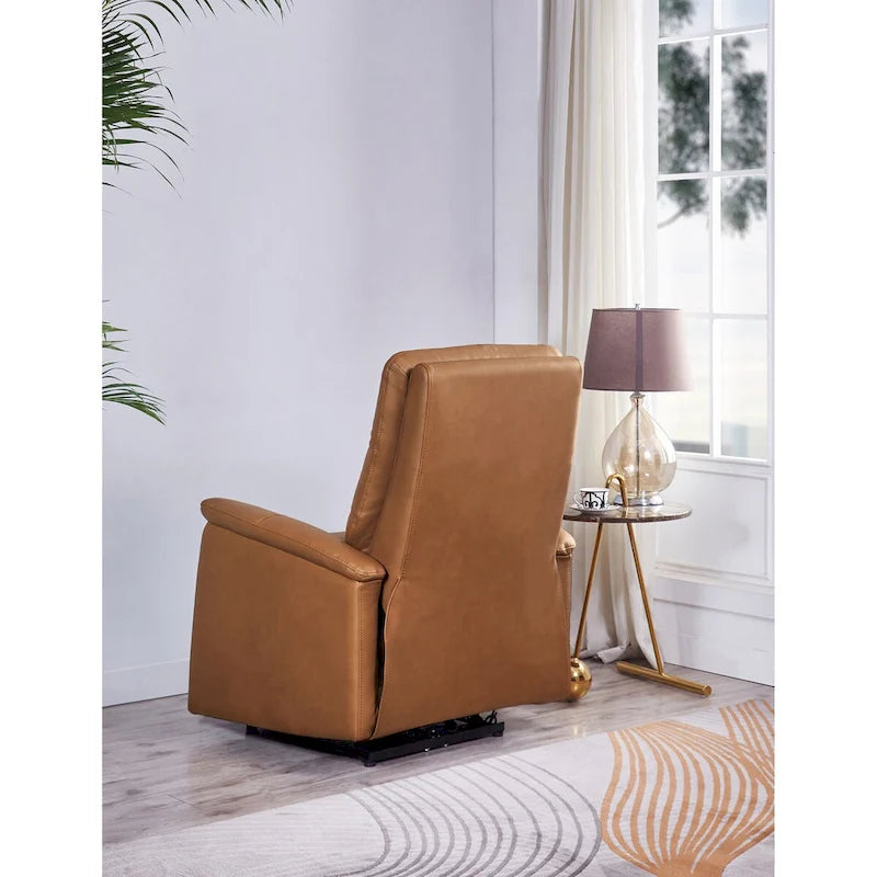 Fauteuil inclinable en cuir pleine fleur Hydeline Logan Power avec appuie-tête motorisé