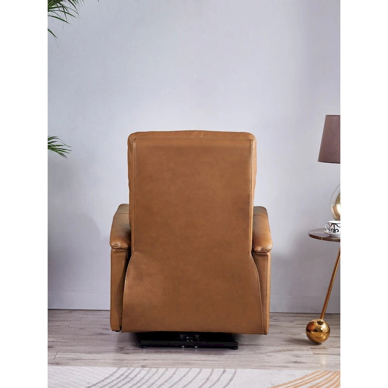 Fauteuil inclinable en cuir pleine fleur Hydeline Logan Power avec appuie-tête motorisé