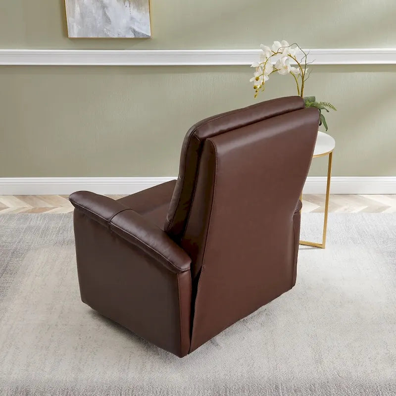 Fauteuil inclinable en cuir pleine fleur Hydeline Logan Power avec appuie-tête motorisé