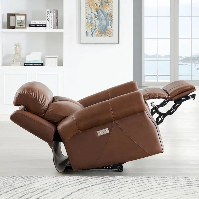 Fauteuil inclinable Hydeline Royce Zero Gravity Power avec têtière en cuir pleine fleur