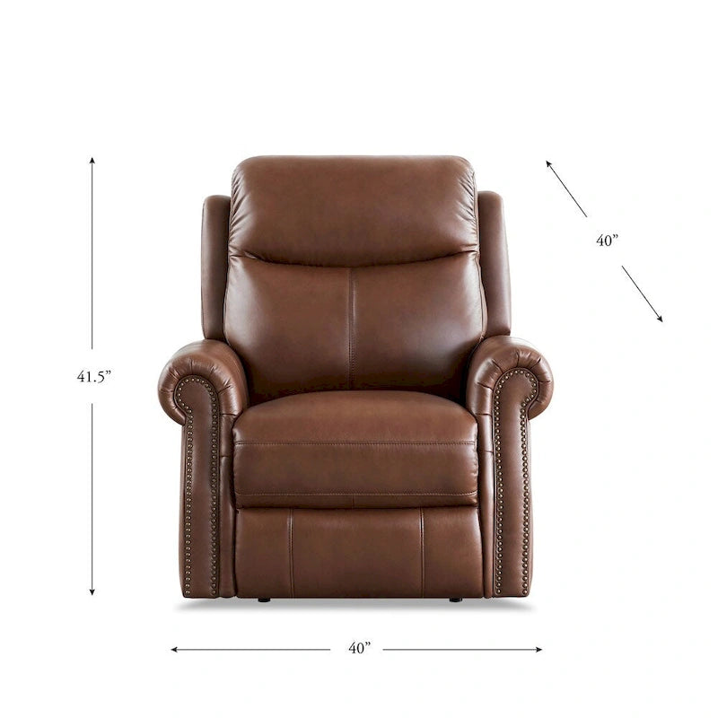 Fauteuil inclinable Hydeline Royce Zero Gravity Power avec têtière en cuir pleine fleur
