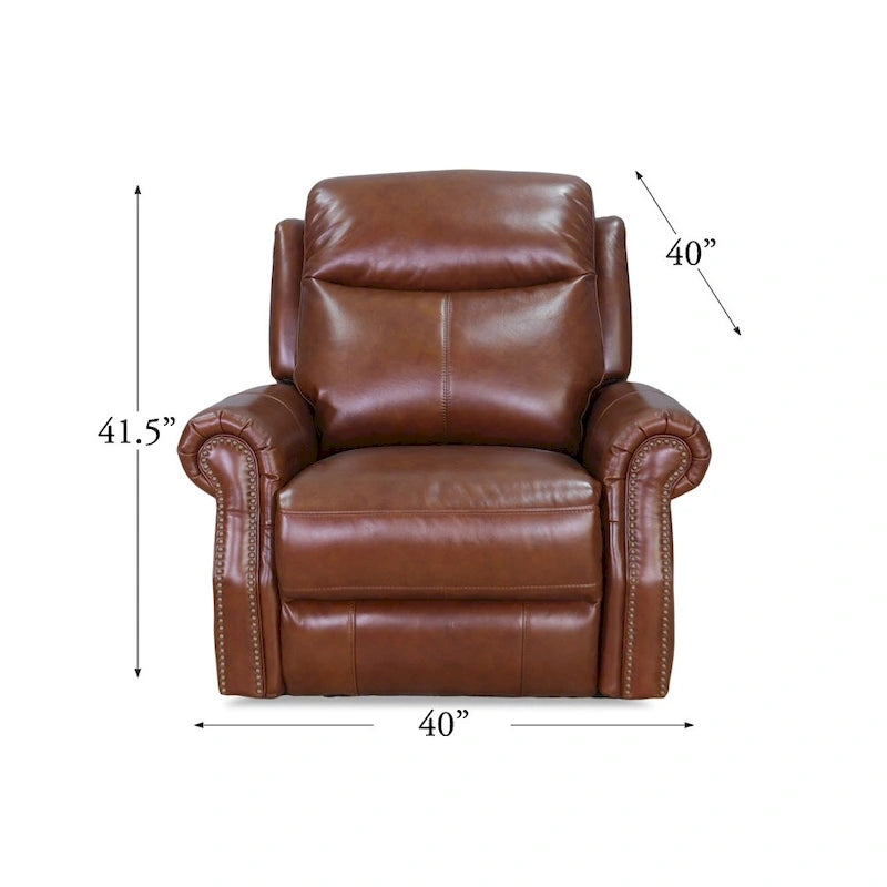 Fauteuil inclinable Hydeline Royce Zero Gravity Power avec têtière en cuir pleine fleur