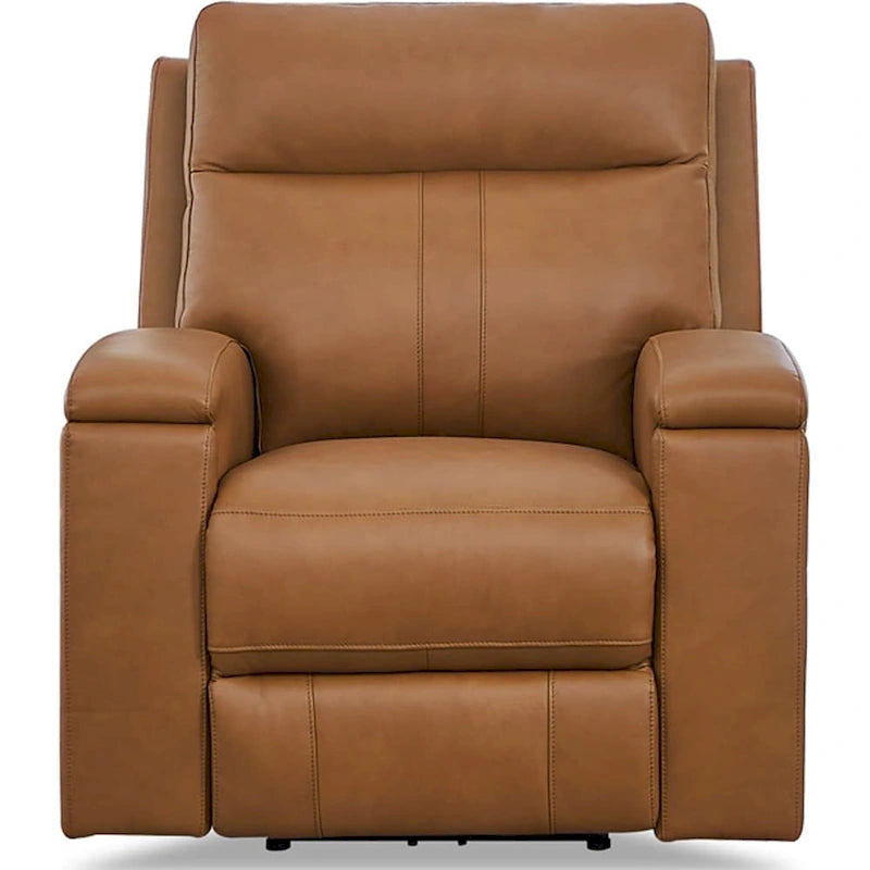Fauteuil inclinable en cuir pleine fleur Hydeline Venice Zero Gravity avec fonction d'inclinaison électrique, appui-tête réglable et porte-gobelet