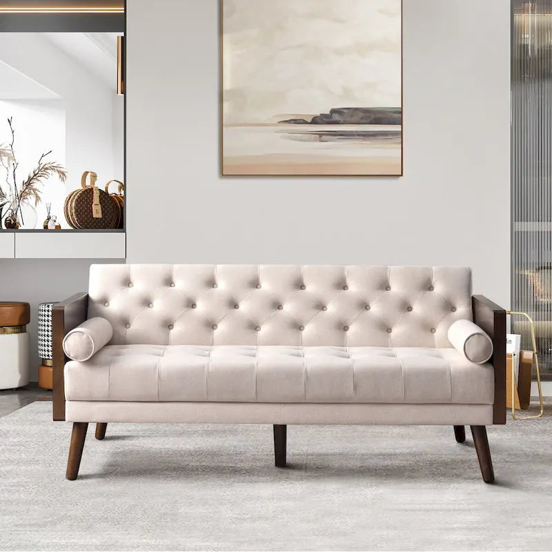 Canapé-lit pliant ajustable, style Mid-century moderne