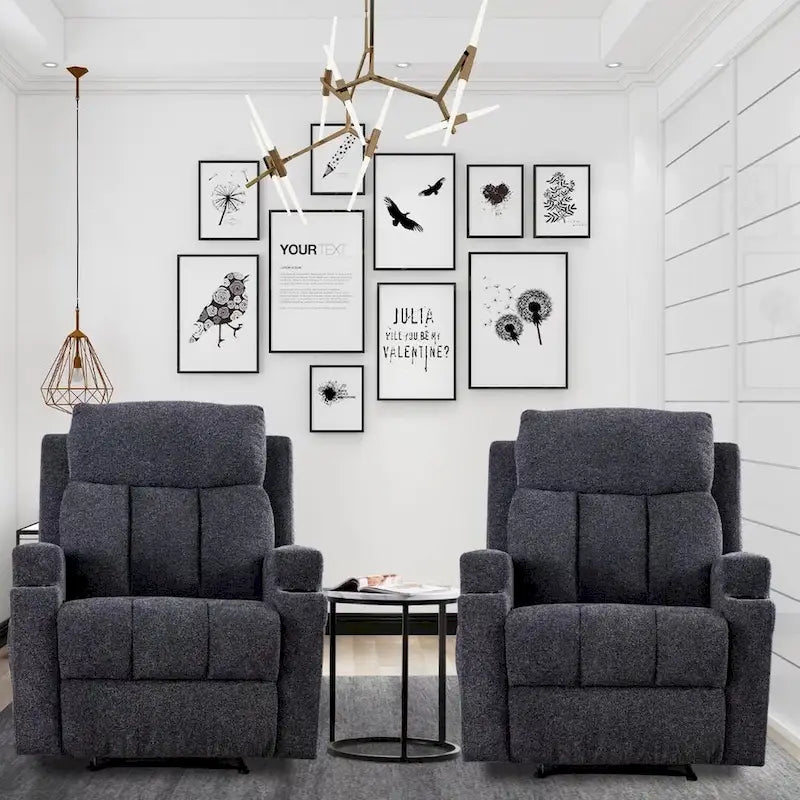 Fauteuil inclinable massant et canapé individuel manuel avec télécommande