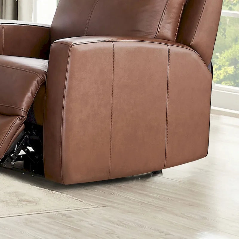 Fauteuil inclinable en cuir pleine fleur Hydeline Vienna Zero Gravity avec fonctions d'inclinaison électrique et d'appui-tête.