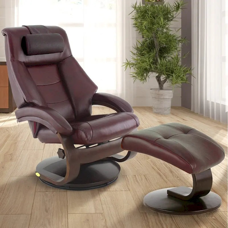Relax-R Oreiller Cervical en Cuir Pleine Fleur
