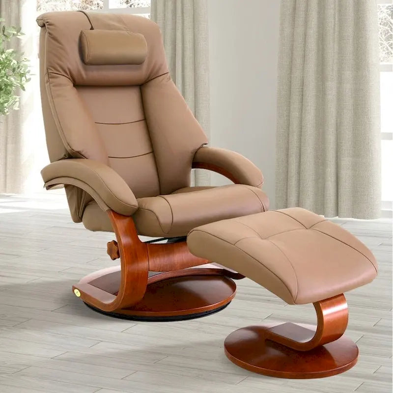 Relax-R Oreiller Cervical en Cuir Pleine Fleur