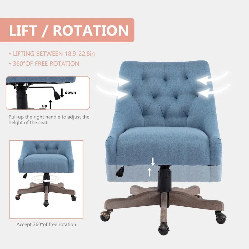 Fauteuil de salon à rotation à 360 degrés et coque réglable