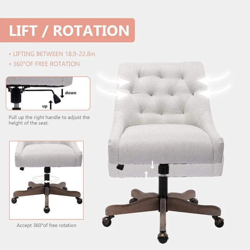 Fauteuil de salon à rotation à 360 degrés et coque réglable