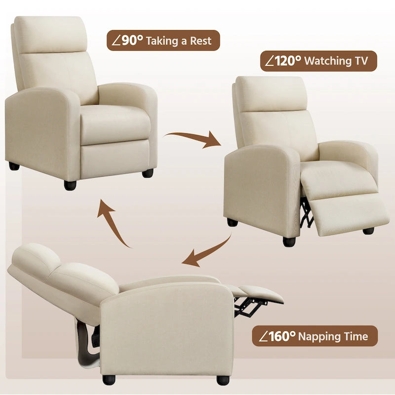 Fauteuil inclinable moderne en tissu Yaheetech