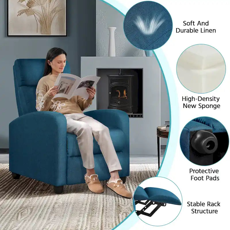 Fauteuil inclinable moderne en tissu Yaheetech