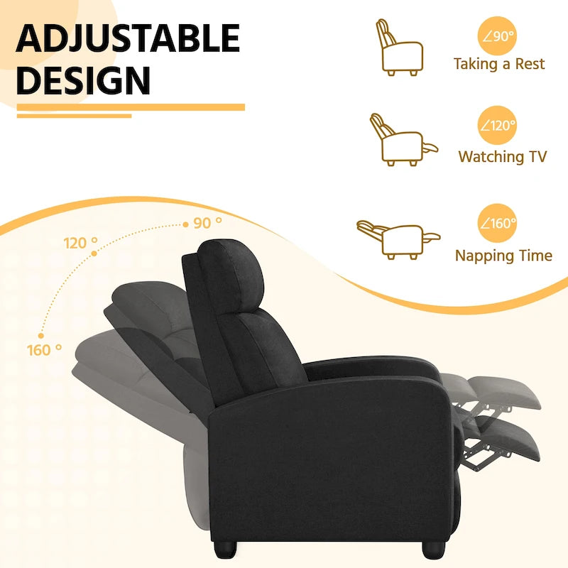 Fauteuil inclinable moderne en tissu Yaheetech