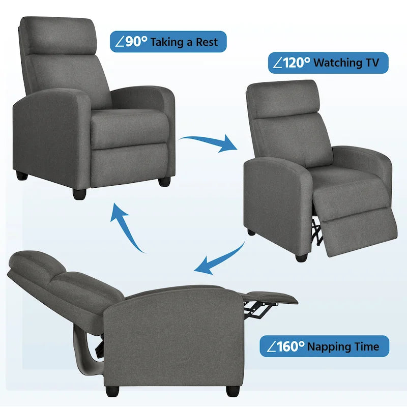 Fauteuil inclinable moderne en tissu Yaheetech