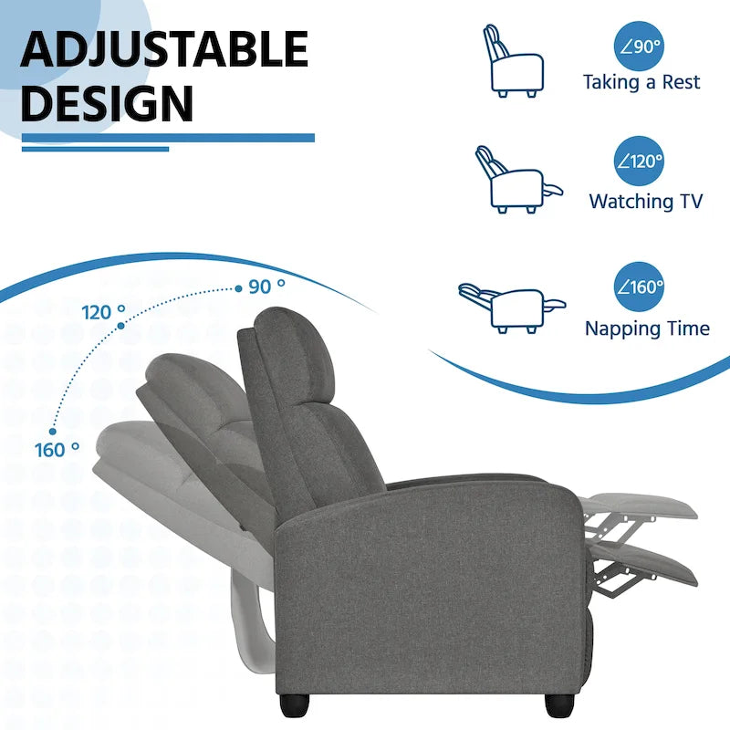 Fauteuil inclinable moderne en tissu Yaheetech