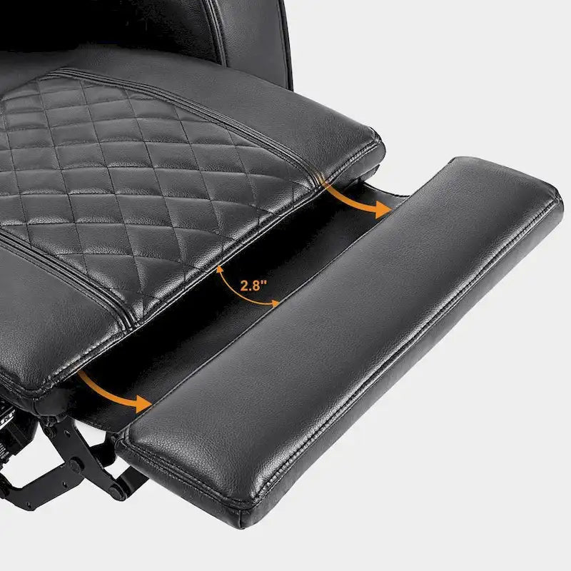 Fauteuil inclinable électrique MCombo, Canapé inclinable électrique avec appuie-tête réglable et port USB et Type C, Similicuir HTS432