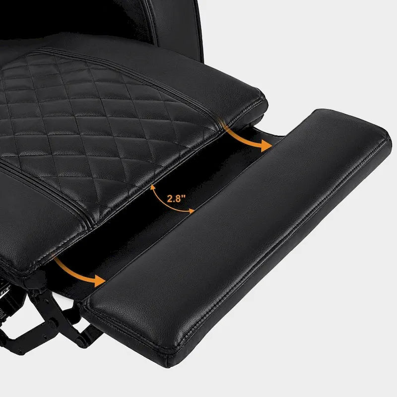 Fauteuil inclinable électrique MCombo, Canapé inclinable électrique avec appuie-tête réglable et port USB et Type C, Similicuir HTS432