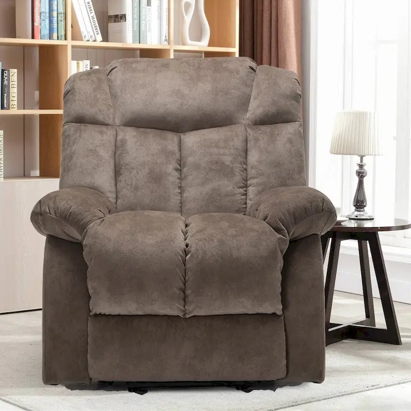 Fauteuil inclinable électrique avec fonction releveur pour personnes âgées, avec pochette latérale