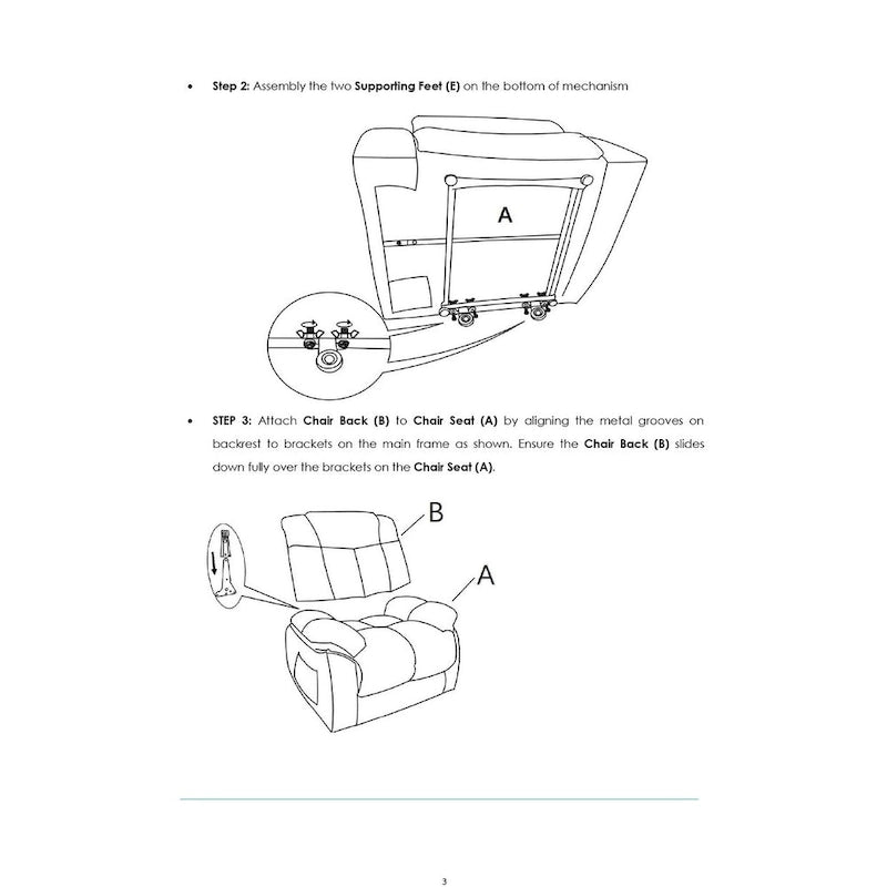 Fauteuil inclinable électrique avec fonction releveur pour personnes âgées, avec pochette latérale