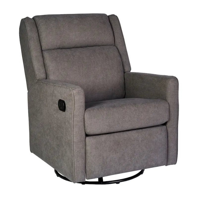 Fauteuil inclinable, pivotant et à bascule manuel rembourré classique