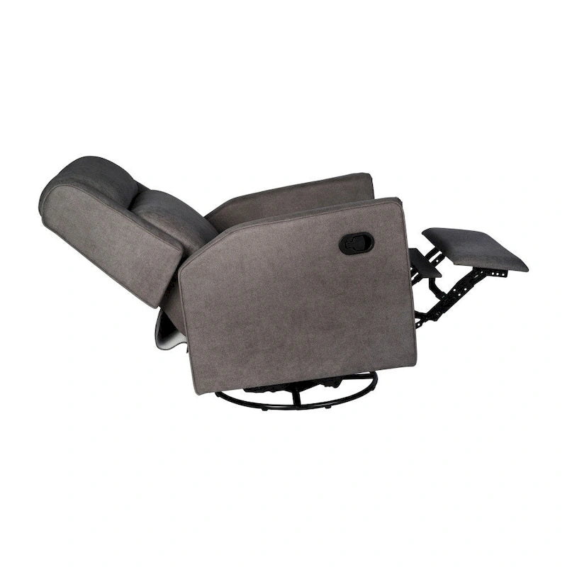 Fauteuil inclinable, pivotant et à bascule manuel rembourré classique