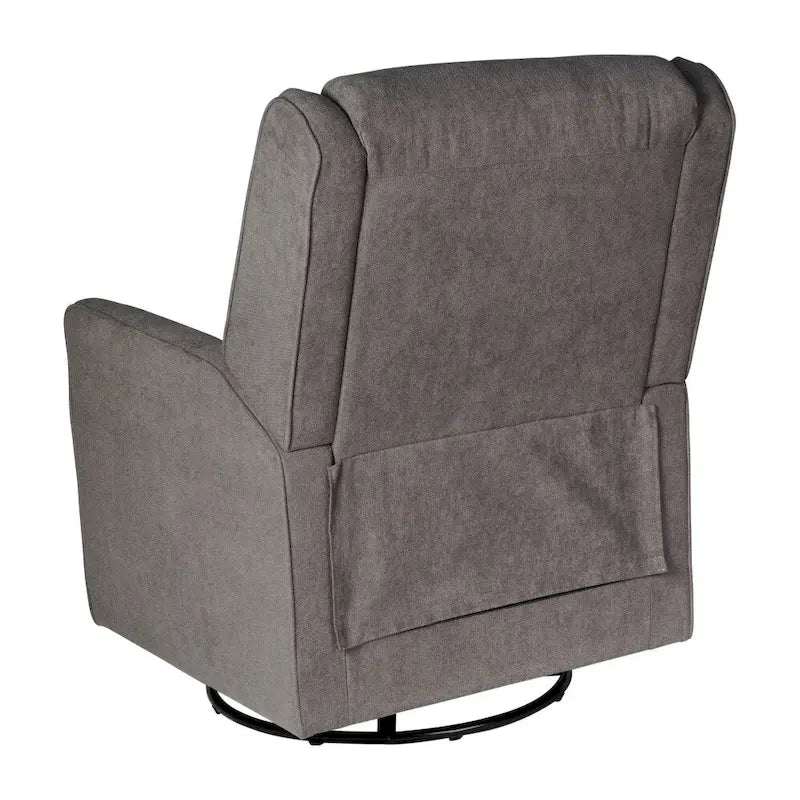 Fauteuil inclinable, pivotant et à bascule manuel rembourré classique