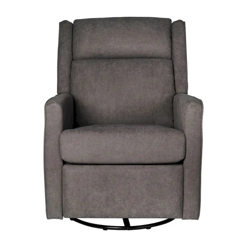 Fauteuil inclinable, pivotant et à bascule manuel rembourré classique