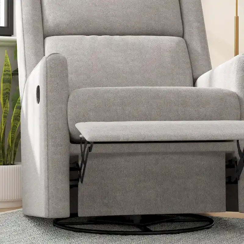 Fauteuil inclinable, pivotant et à bascule manuel rembourré classique