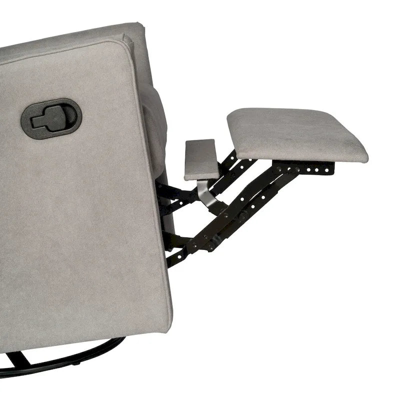 Fauteuil inclinable, pivotant et à bascule manuel rembourré classique