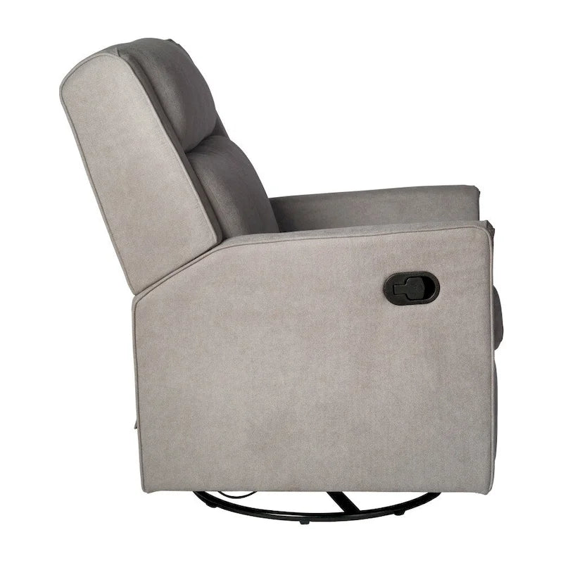 Fauteuil inclinable, pivotant et à bascule manuel rembourré classique