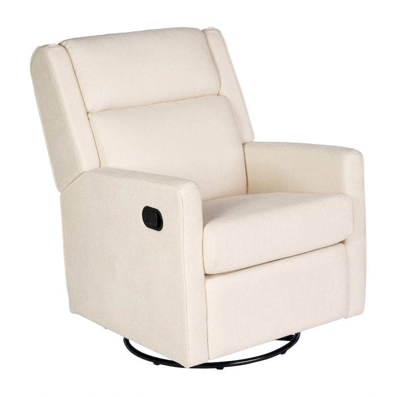 Fauteuil inclinable, pivotant et à bascule manuel rembourré classique