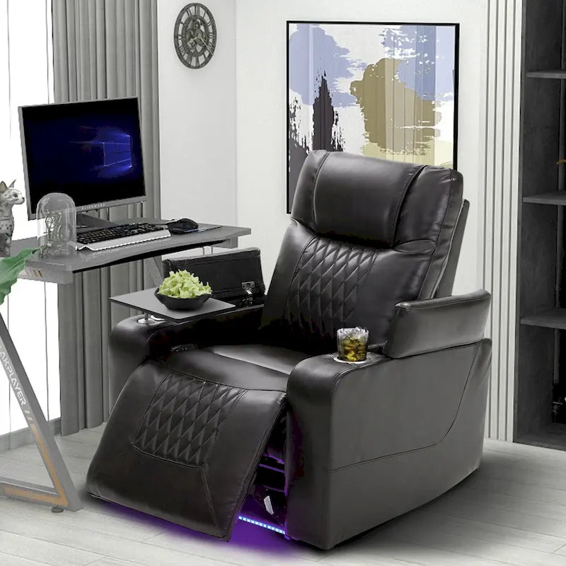 Fauteuil inclinable électrique avec 2 porte-gobelets pratiques