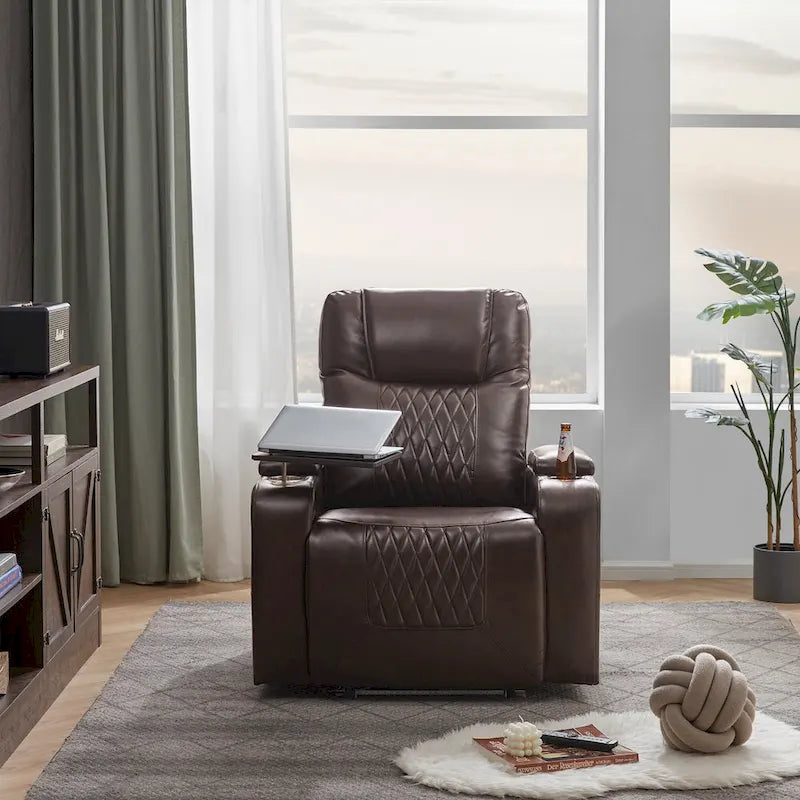 Fauteuil inclinable électrique avec 2 porte-gobelets pratiques
