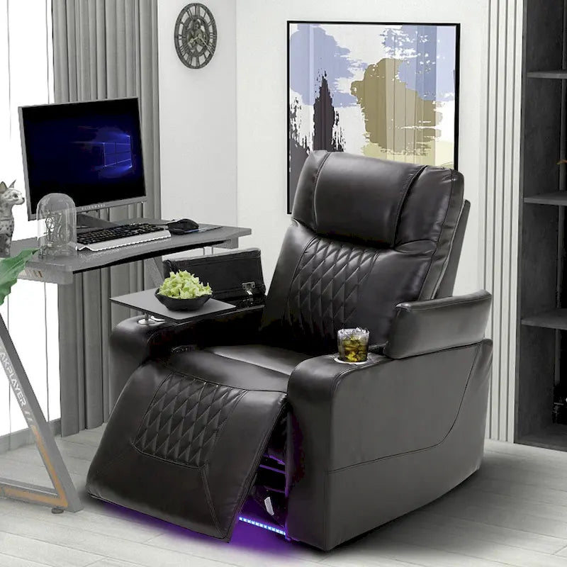 Fauteuil inclinable électrique avec 2 porte-gobelets pratiques
