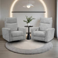 Fauteuil inclinable pivotant et coulissant Olmas 33,5 W avec chargeur USB - Lot de 2
