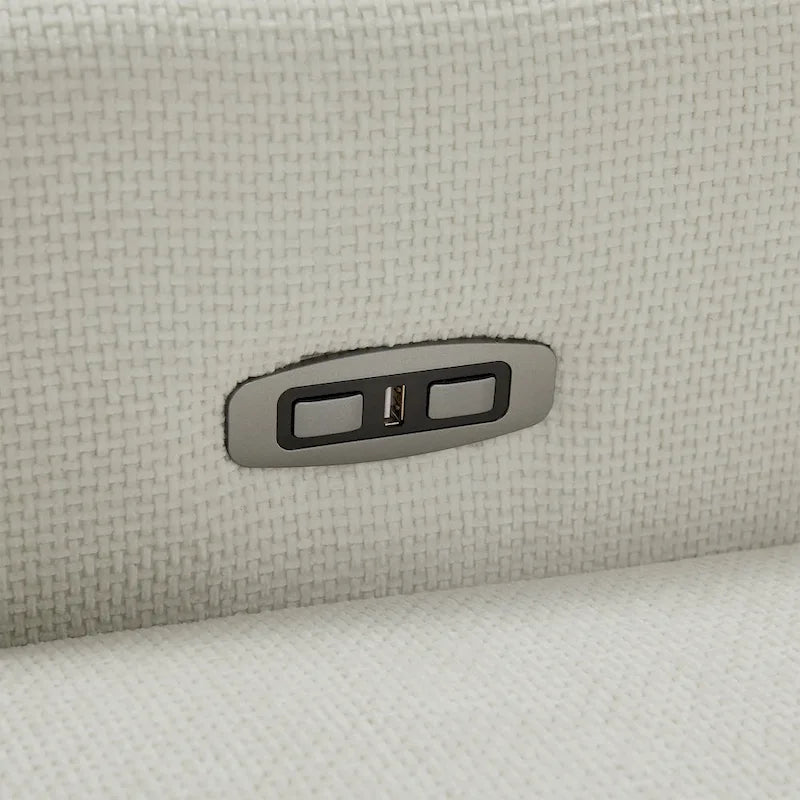 Fauteuil inclinable pivotant et coulissant Olmas 33,5 W avec chargeur USB - Lot de 2