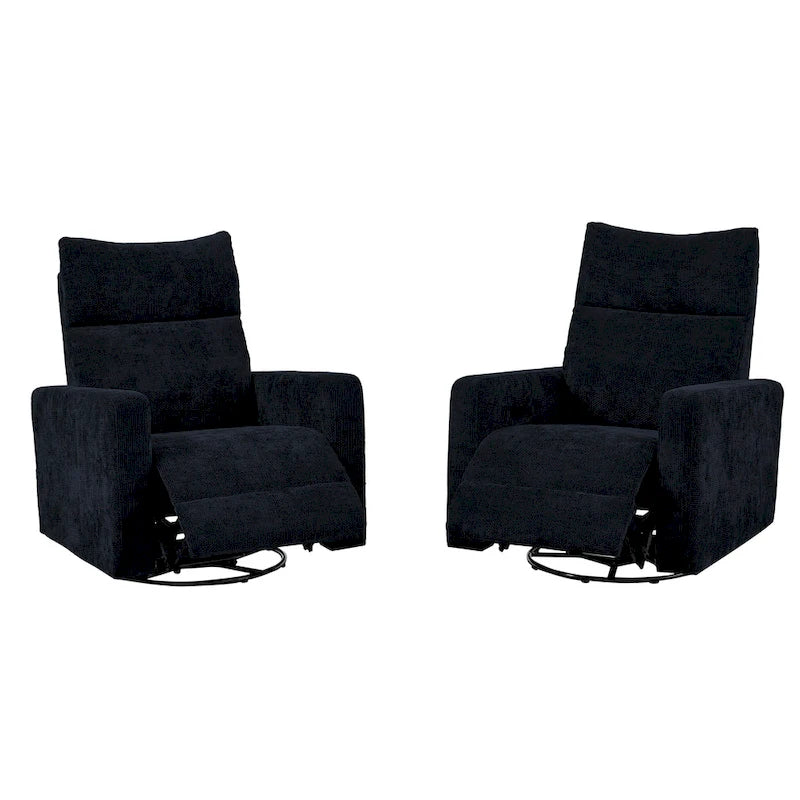 Fauteuil inclinable pivotant et coulissant Olmas 33,5 W avec chargeur USB - Lot de 2