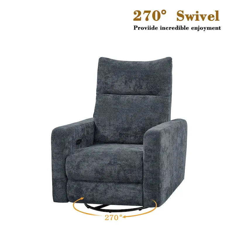 Fauteuil inclinable pivotant et coulissant Olmas 33,5 W avec chargeur USB - Lot de 2