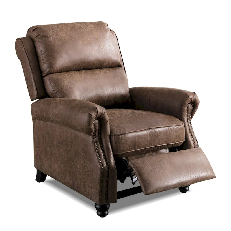 Fauteuil inclinable à pousser Club avec garniture cloutée, lot de 2