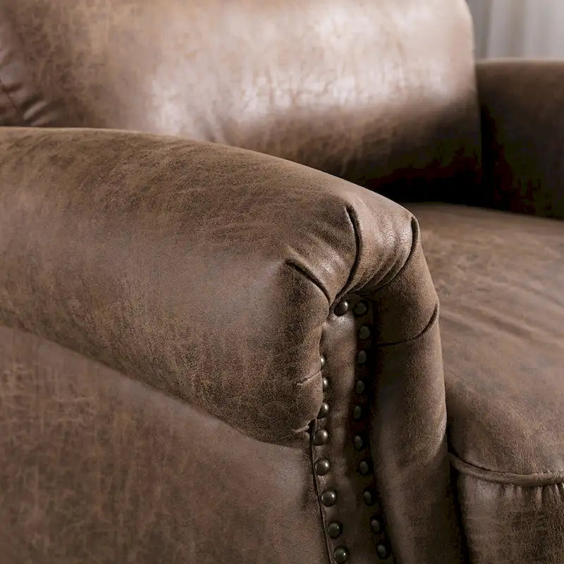 Fauteuil inclinable à pousser Club avec garniture cloutée, lot de 2