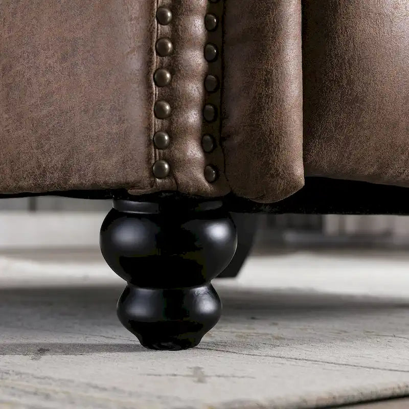 Fauteuil inclinable à pousser Club avec garniture cloutée, lot de 2