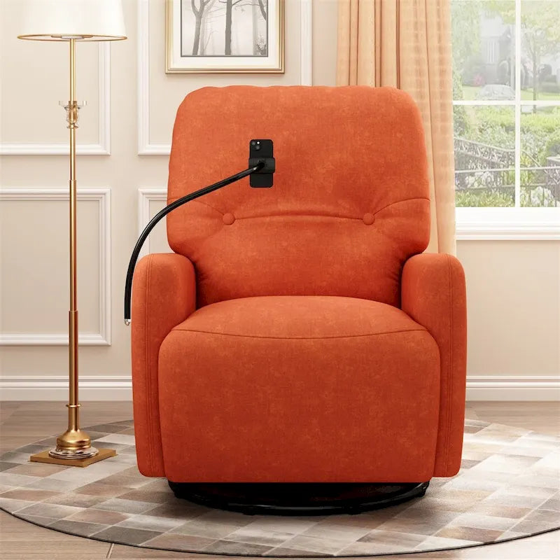 Fauteuil inclinable électrique pivotant à 270 degrés avec support de téléphone