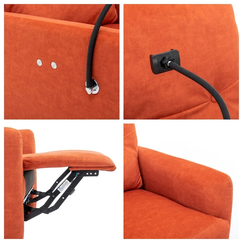 Fauteuil inclinable électrique pivotant à 270 degrés avec support de téléphone