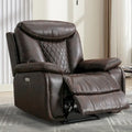 Fauteuil inclinable électrique en cuir Ebello avec repose-pieds confortable pour salon