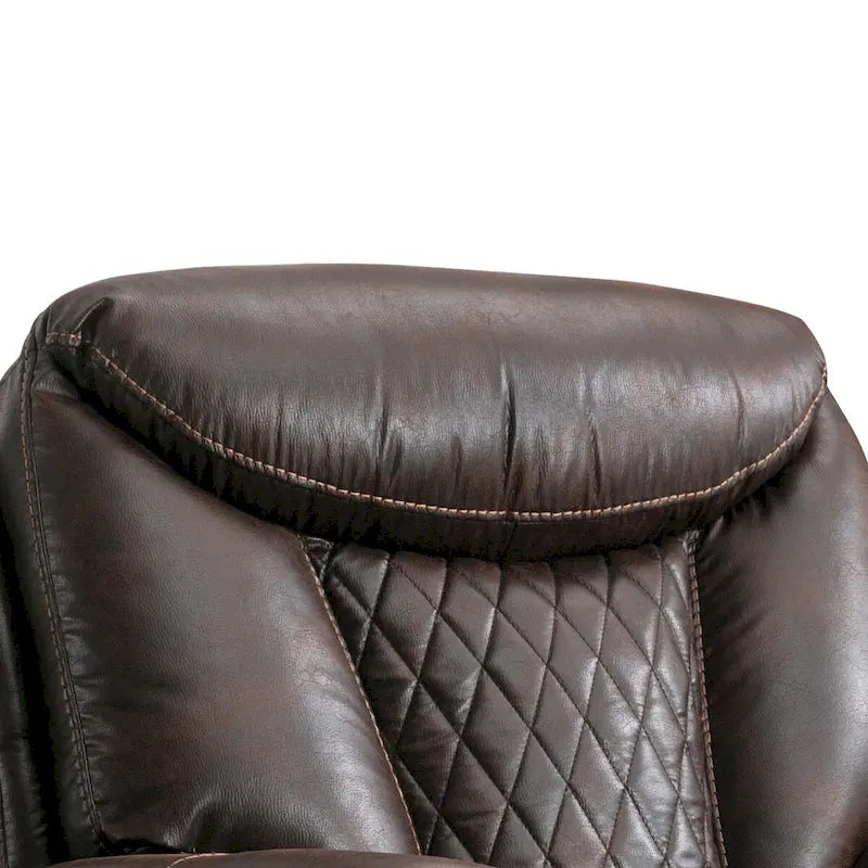 Fauteuil inclinable électrique en cuir Ebello avec repose-pieds confortable pour salon