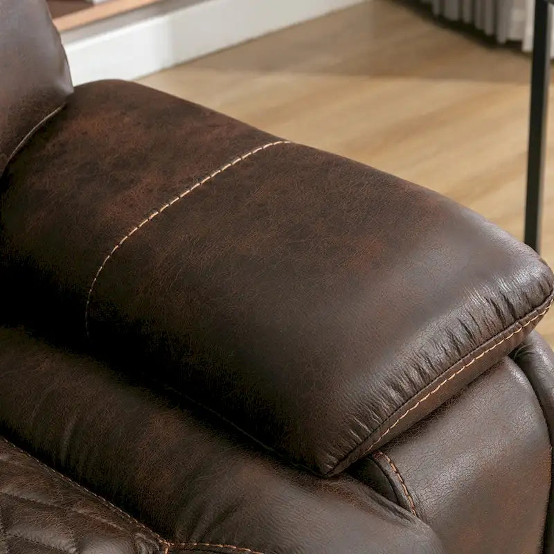 Fauteuil inclinable électrique en cuir Ebello avec repose-pieds confortable pour salon