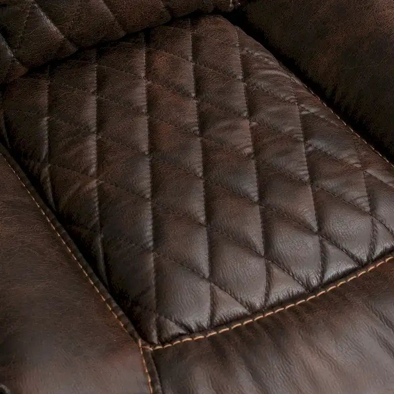 Fauteuil inclinable électrique en cuir Ebello avec repose-pieds confortable pour salon
