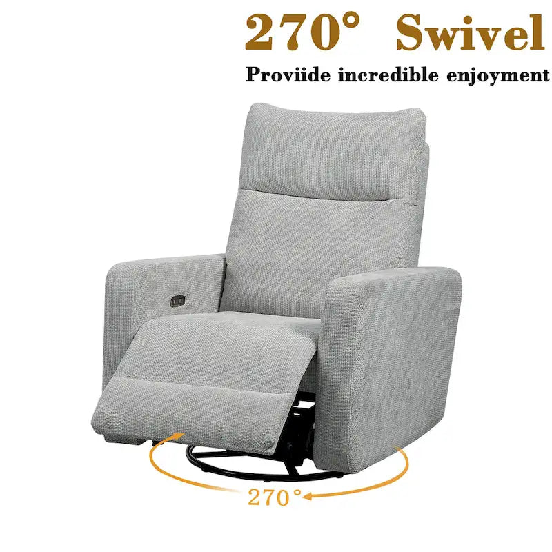 Fauteuil inclinable, pivotant et coulissant Olmas 33.5W avec chargeur USB