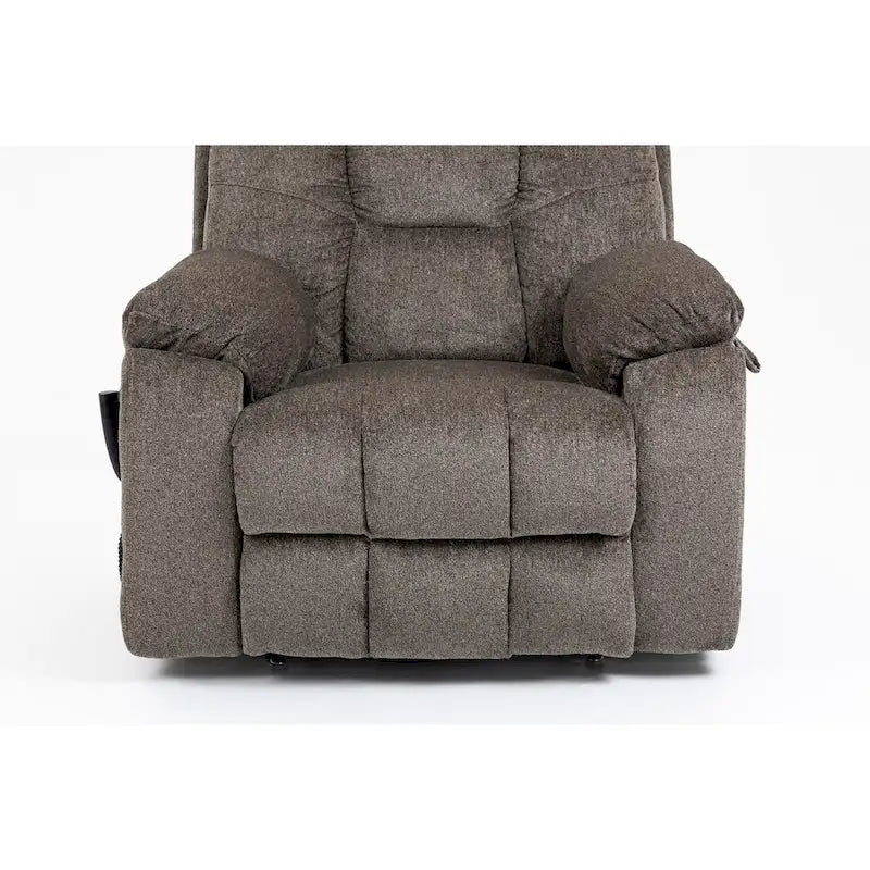 Fauteuil inclinable releveur électrique de massage et chauffant, double motorisation, inclinable électrique avec porte-gobelets et poches latérales, 180 kg