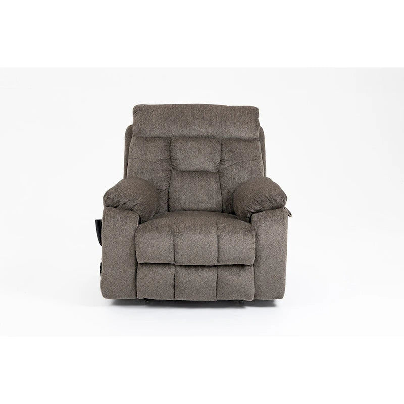 Fauteuil inclinable releveur électrique de massage et chauffant, double motorisation, inclinable électrique avec porte-gobelets et poches latérales, 180 kg